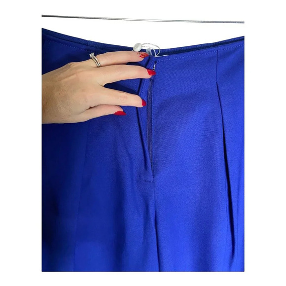 NWT Trina Turk Ishana Blue Tailored Pants-sz 6 - Picture 11 of 13